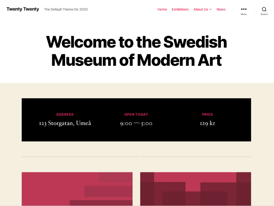 Twenty Twenty-Six plantilla oficial de WordPress basada en bloques