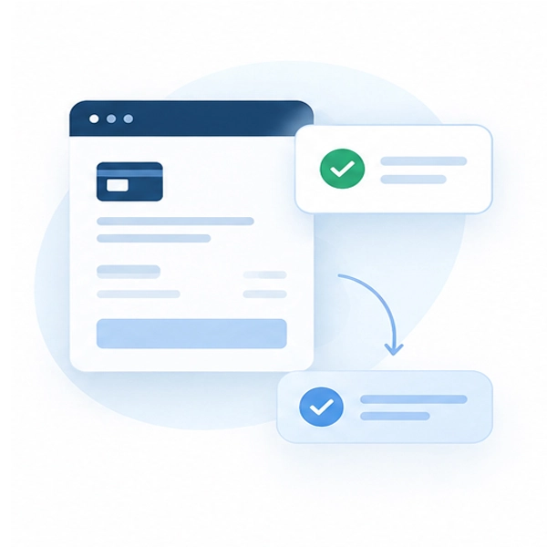 Interfaz de automatización de pagos y procesos